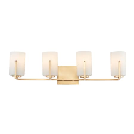 Maxim Lighting Dart 4-Light 29.75" Wide Satin Brass Vanity Light 21284SWSBR
